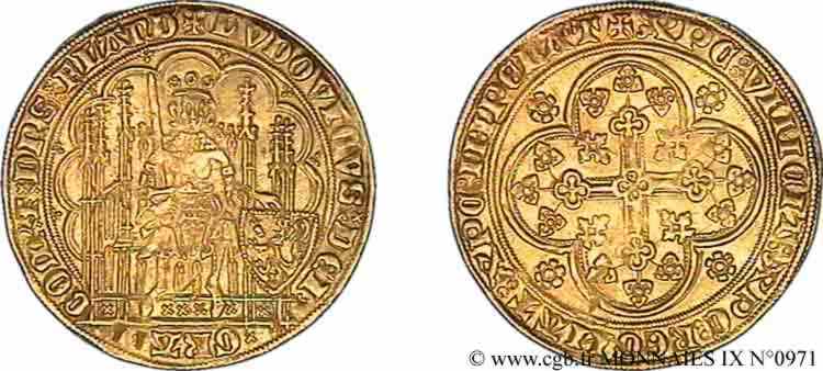 FLANDERS - COUNTY OF FLANDERS - LOUIS OF MALE Chaise d or au lion AU