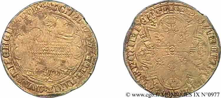 BRABANT - DUCHY OF BRABANT - JOANNA AND WENCESLAUS Mouton d or c. 1357 Vilvorde VF