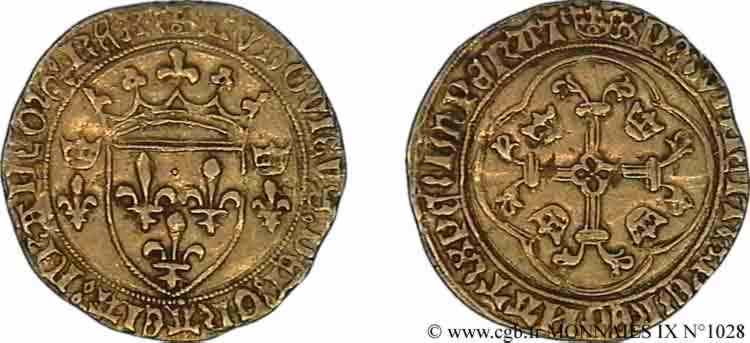 LOUIS XI THE  PRUDENT  Écu d or à la couronne ou écu neuf 31/12/1461 Rouen SS