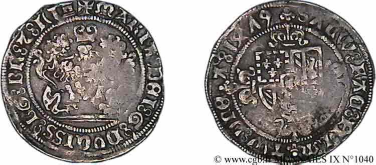 BRABANT - DUCHY OF BRABANT - MARY OF BURGUNDY Double briquet 1479 Anvers XF