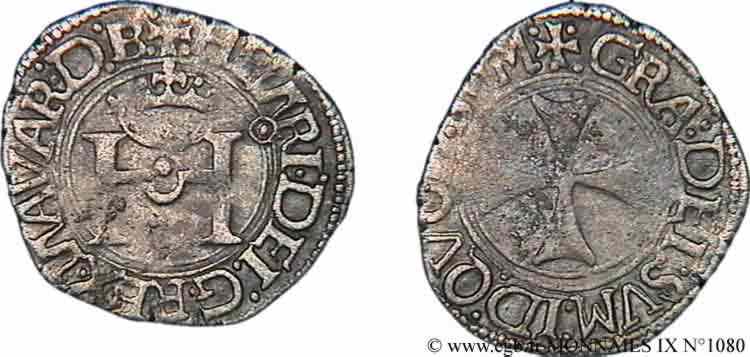 NAVARRE - KINGDOM OF NAVARRE - HENRI OF ALBRET Liard XF