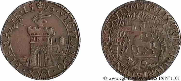 SPANISH NETHERLANDS - PHILIP II OF SPAIN Jeton XF