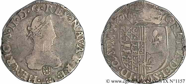 KINGDOM OF NAVARRE - HENRY III Franc fSS/SS