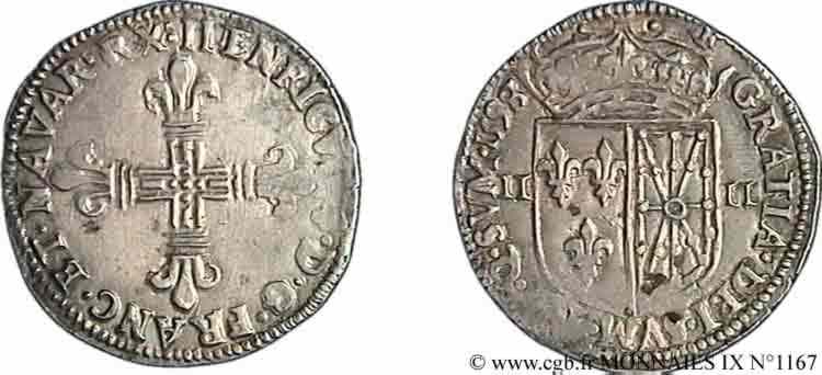HENRY IV Quart d écu de Navarre 1598 Saint-Palais q.SPL