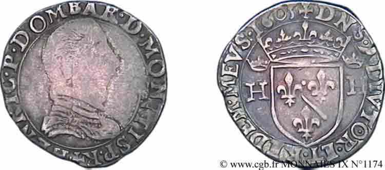 PRINCIPAUTY OF DOMBES - HENRY OF MONTPENSIER Demi-teston VF/XF