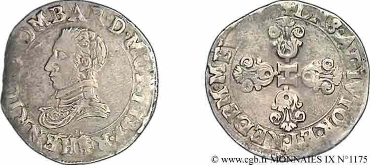 PRINCIPAUTY OF DOMBES - HENRY OF MONTPENSIER Demi-franc XF