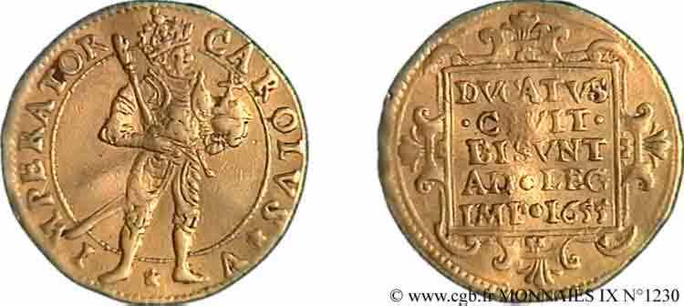 TOWN OF BESANCON - COINAGE STRUCK AT THE NAME OF CHARLES V Demi-ducat BB