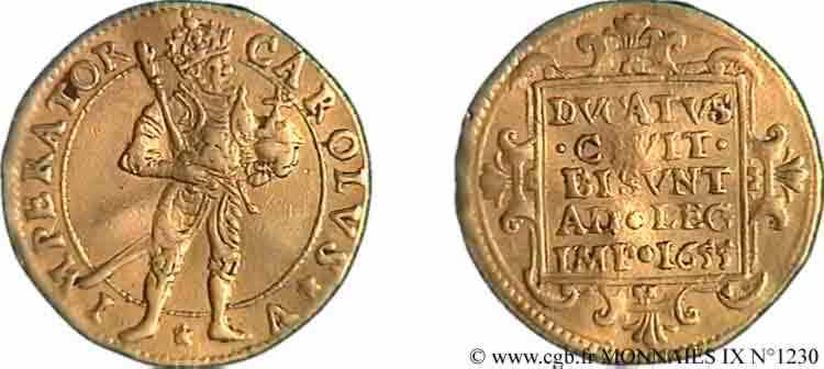 TOWN OF BESANCON - COINAGE STRUCK AT THE NAME OF CHARLES V Demi-ducat XF