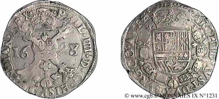 SPANISH LOW COUNTRIES - COUNTY OF ARTOIS - PHILIPPE IV OF SPAIN Patagon 1628 Arras MBC