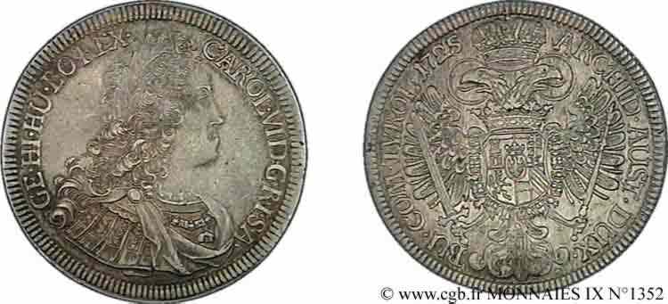 AUSTRIA - CHARLES VI Thaler 1725 Hall AU