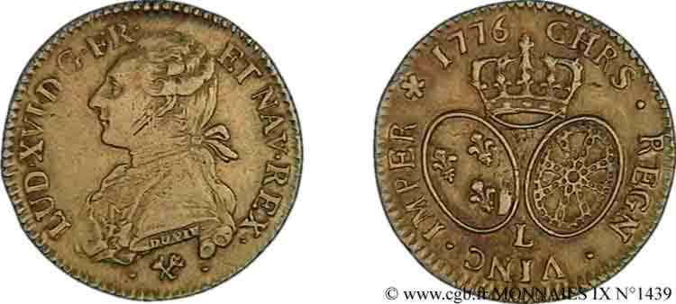 LOUIS XVI Louis d’or aux écus ovales 1776 Bayonne TTB