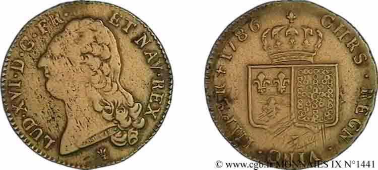 LOUIS XVI Double louis d’or aux écus accolés 1786 Limoges VF