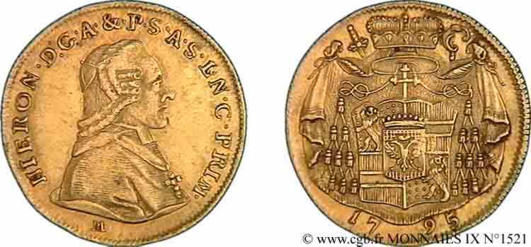 AUSTRIA - SALZBOURG - JEROME COLLOREDO Ducat 1795 Salzbourg MBC+