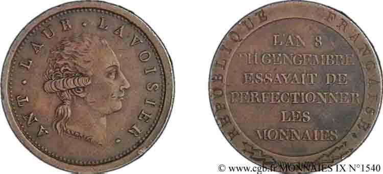 Essai au module de 2 francs de Lavoisier par Gengembre 1800 Paris F.836/ AU 