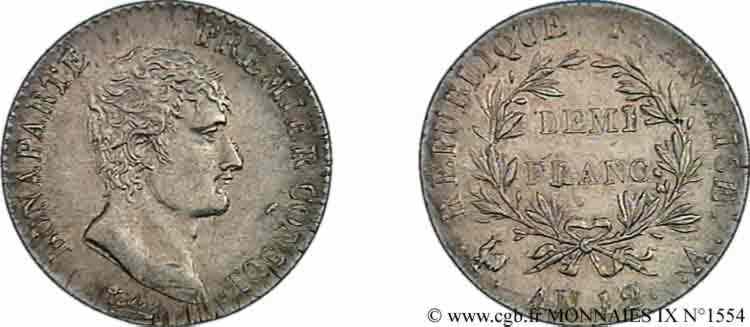 Demi-franc Bonaparte premier Consul 1804 Paris F.173/2 MS 