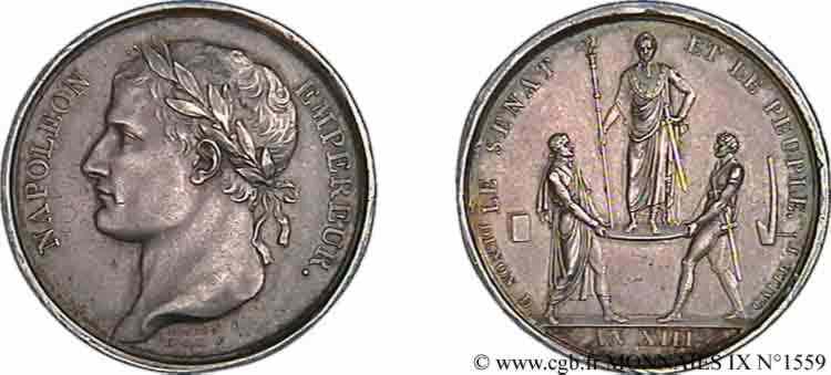 GESCHICHTE FRANKREICHS Médaille AR 26, sacre de l empereur VZ