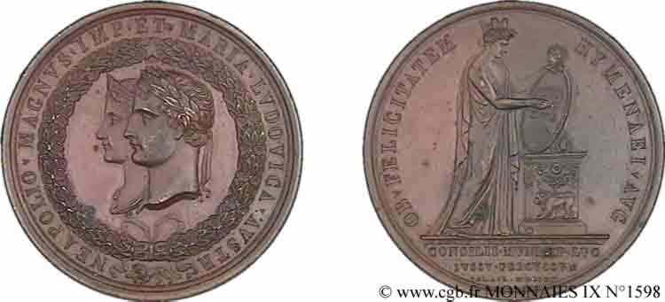 PREMIER EMPIRE Médaille BR 48, la ville de Lyon en l honneur du mariage de Napoléon Ier et de Marie-Louise SUP