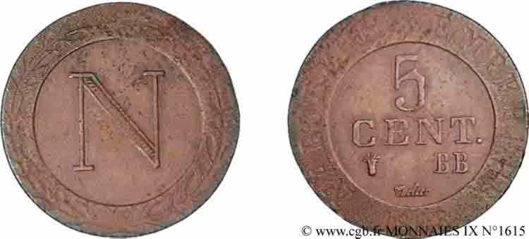 5 centimes 1808 Strasbourg F.2057/ XF 