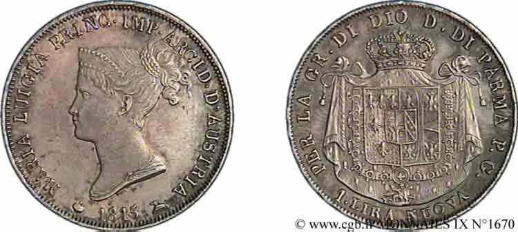 1 Lira nuova 1815  Milan F.2391/ SUP 