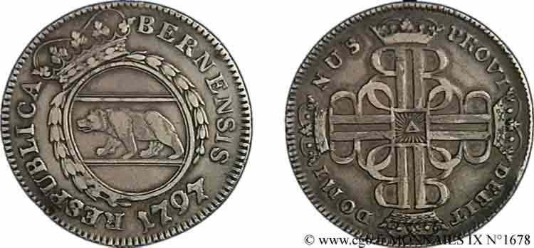 SUISSE - REPUBLICA DE BERNA Quart de thaler 1797 Berne MBC 