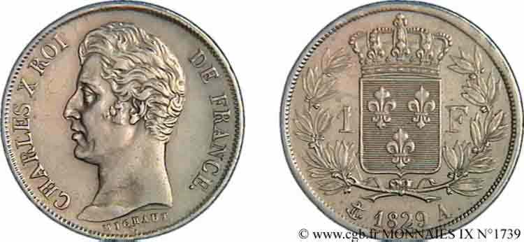 1 franc Charles X 1829 Paris F.207/50 EBC 