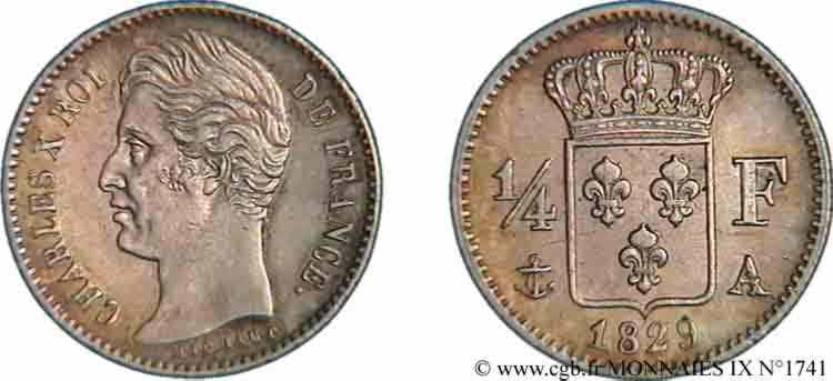 1/4 franc Charles X 1829 Paris F.164/29 VZ 