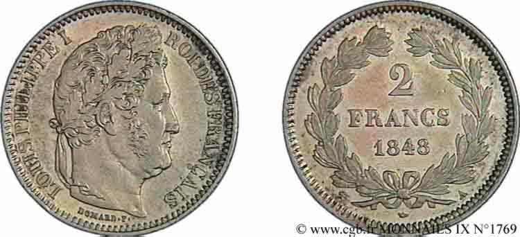 2 francs Louis-Philippe 1848 Paris F.260/115 EBC 