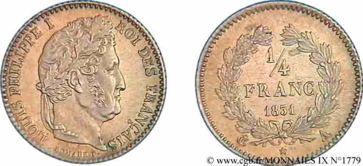 1/4 franc Louis-Philippe 1831 Paris F.166/1 SC 