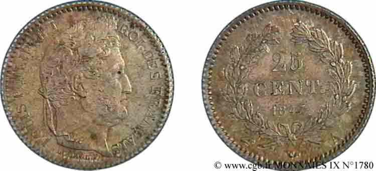 25 centimes Louis-Philippe 1847 Paris F.167/9 SPL 