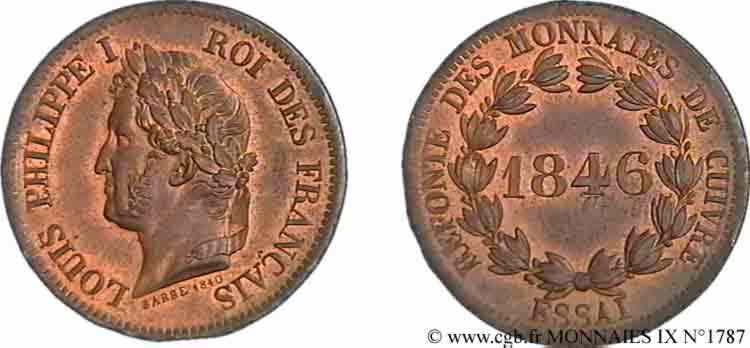 Essai de 5 centimes 1846  F.2981/ SPL 