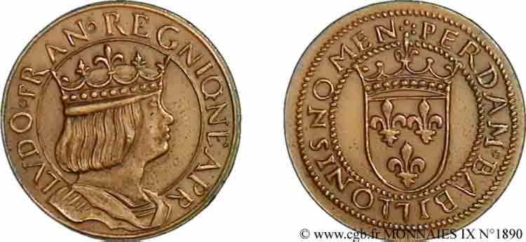 Essai de métal et de module au type du ducat d or de Naples de louis XII n.d. Paris F.3964/ MS 