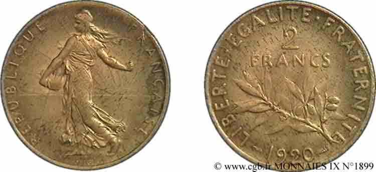 Essai de 2 francs Semeuse 1920 Paris F.2571/ AU 