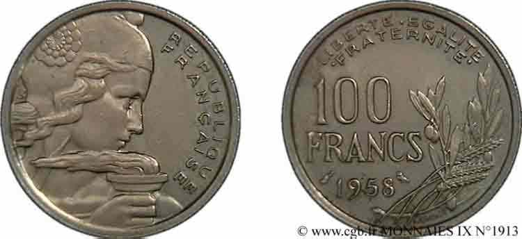 100 francs Cochet 1958 Paris F.450/13 VZ 