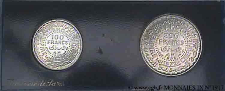 FRANZÖSISCHE UNION - IV. REPUBLIK Lot de 2 essais pour le Maroc 1953 Monnaie de Paris ST 