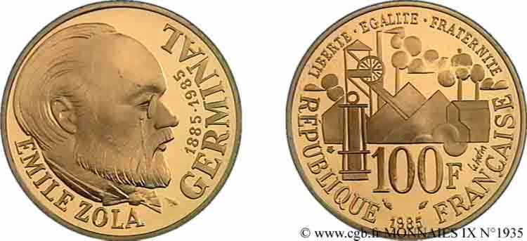 100 francs or Emile Zola 1985 Paris F.1601/3 FDC 