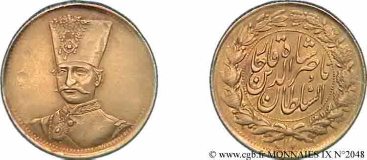 PERSIA - NASR ED-DIN SHAH Toman en or 1866  XF 