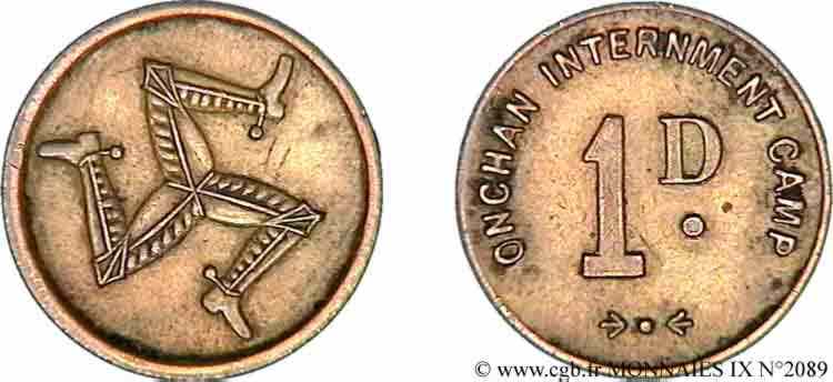 ISLE OF MAN 1 penny n.d.  XF 