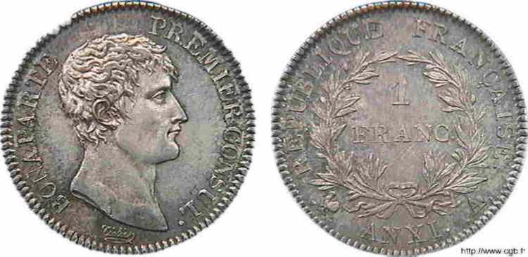 1 franc Bonaparte Premier Consul, Frappe d épreuve (?) 1803 Paris F.200/1 fST 
