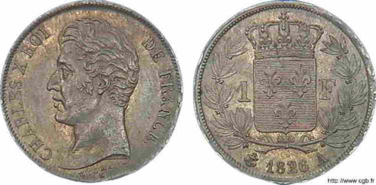 1 franc Charles X 1826 Paris F.207/13 SPL 