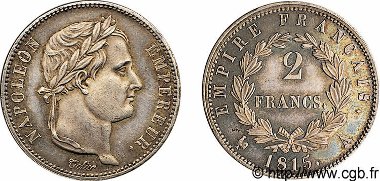 2 francs Cent jours, Frappe d épreuve 1815  Paris F.256/1 FDC 