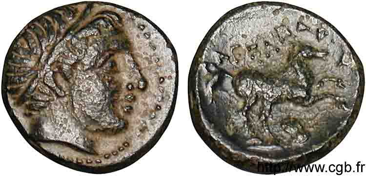 MACEDONIA - MACEDONIAN KINGDOM - ALEXANDER III THE GREAT Demi-unité de bronze, (PB, Æ 16) AU