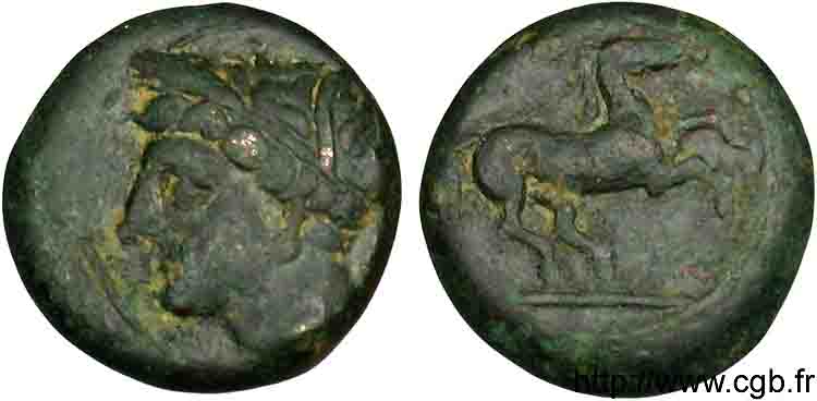 ZEUGITANIEN - KARTHAGO Unité de bronze, (PB, Æ 15) SS