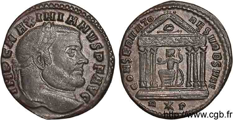 MASSIMIANO ERCOLE Follis ou nummus SPL