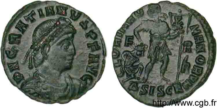 GRATIAN Nummus, (Æ 3) MS