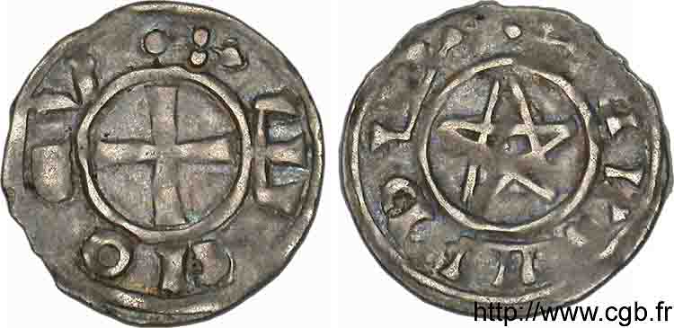 BERRY - LORDSHIP OF DÉOLS (CHÂTEAUROUX) - IMMOBILIZED COINAGE Denier XF