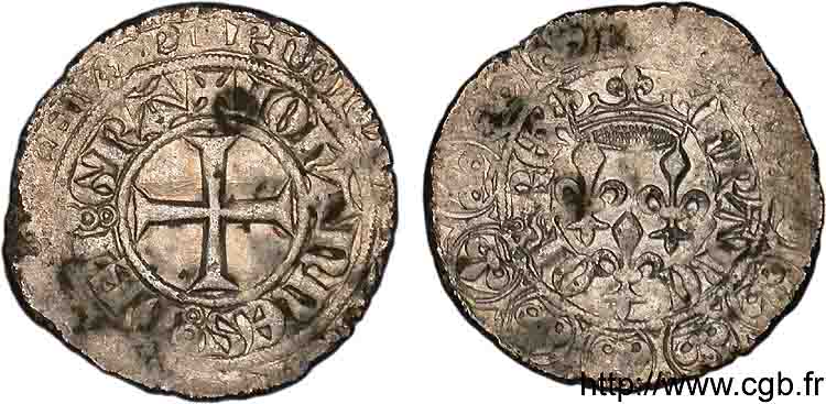JOHN II  THE GOOD  Gros aux trois lis, faux d’époque 7/06/1359  XF