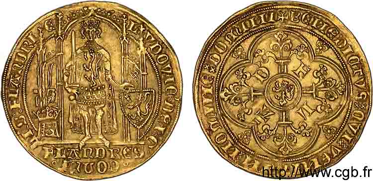 COUNTY OF FLANDRE - LOUIS OF MALE Flandre d or c. 1369/70 Gand EBC