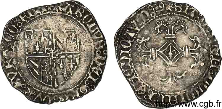 FLANDERS - COUNTY OF FLANDERS - CHARLES THE BOLD Double patard n.d. Bruges XF