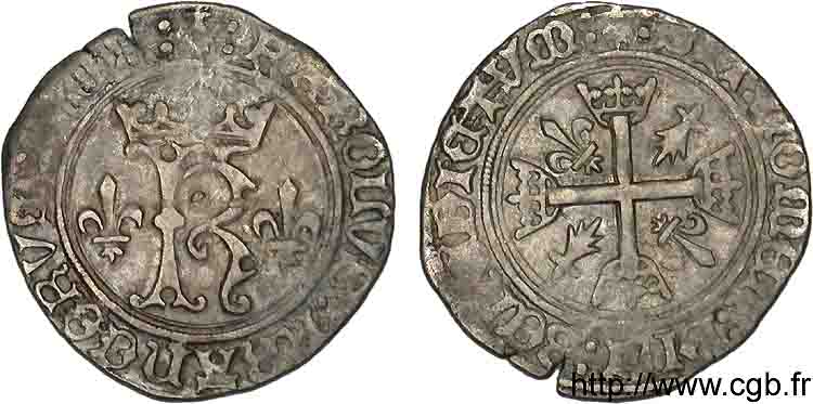 CHARLES VIII Karolus de Bretagne après 1491 Nantes ou Rennes TTB/TTB+