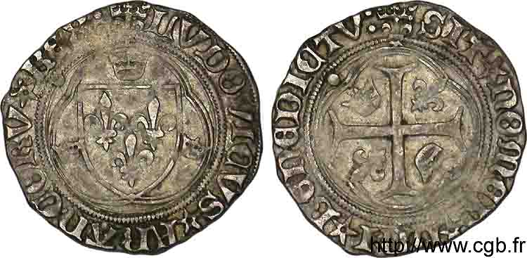 LOUIS XII LE PÈRE DU PEUPLE Douzain ou grand blanc à la couronne 25/04/1498 Paris TTB+